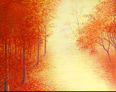 Acrylbild-Herbstlandschaft-Landscape